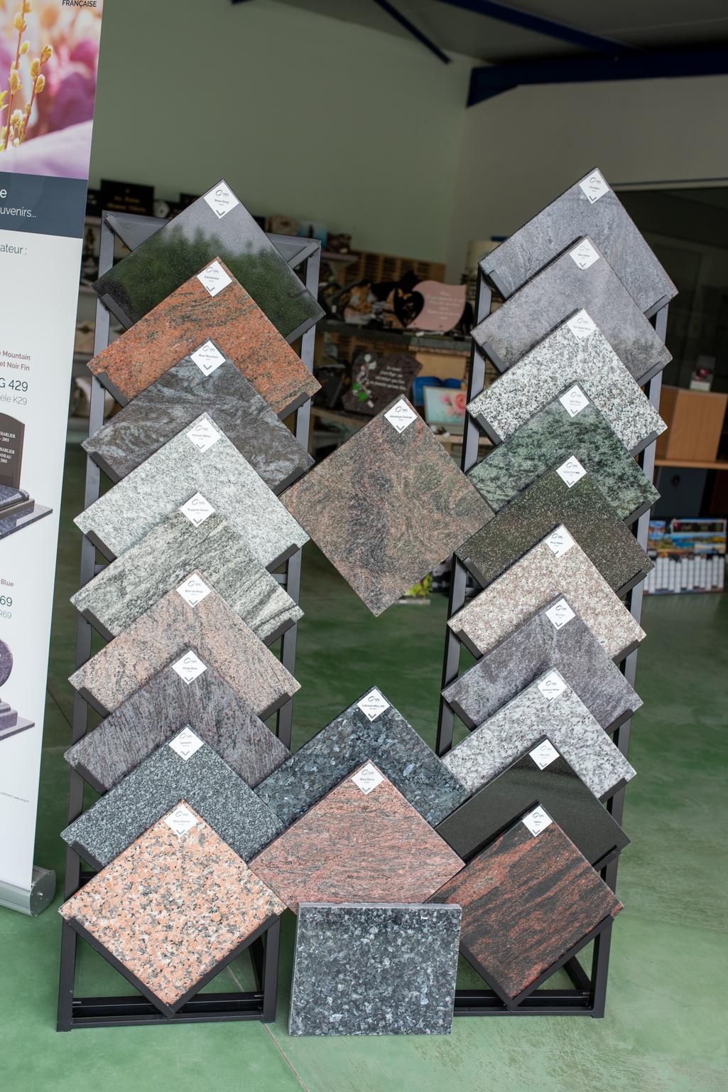 differentes nuancier de granit