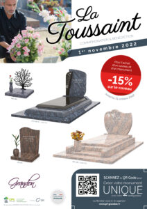 publicitation de promotion marbreries funeraires