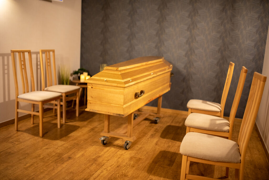 cercueil dans la chambre funeraire