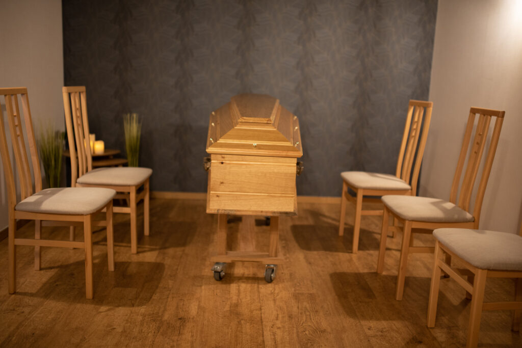 cercueil dans la chambre funeraire
